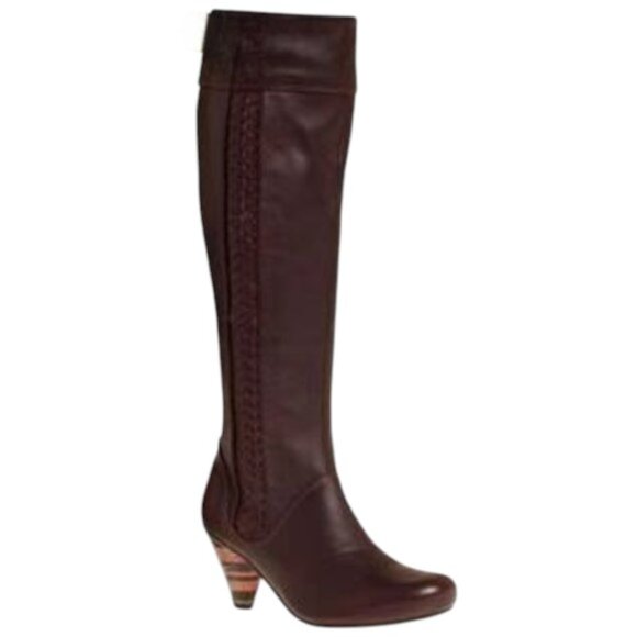 J Shoes Burgundy Wine Leather Knee-High Boot - Picture 3 of 11